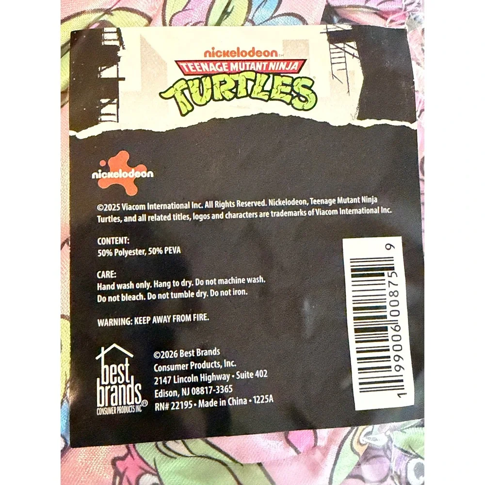 Teenage Mutant Ninja Turtles TMNT Bath Set Shower Cap Mitt Sponge 3pc New